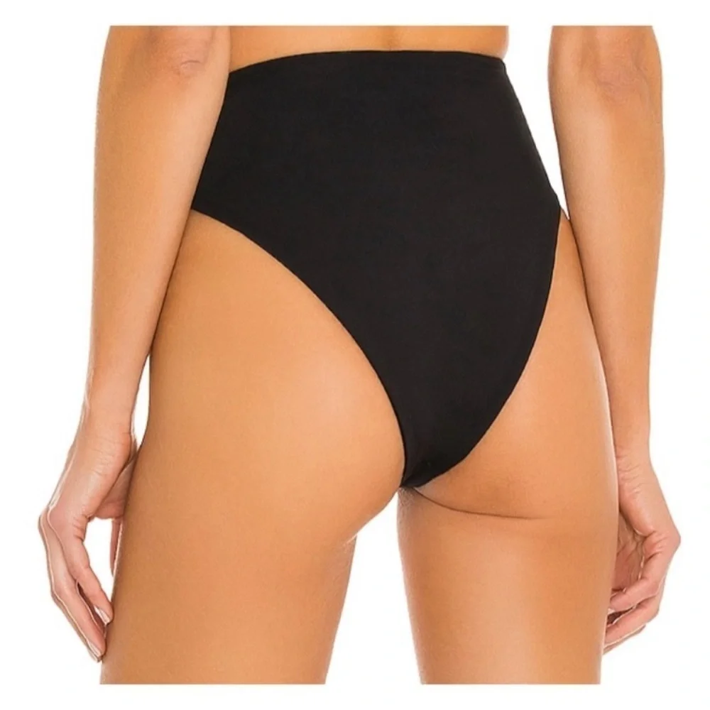 NEW L*SPACE Nancy Lee Bikini Bottoms in Cream + Black